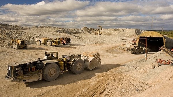 Bulldozers in sandpit