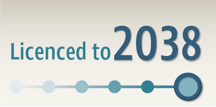 An infographic stating that Rabbit Lake is licenced to operate until 2038