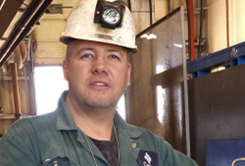 An image of a Cameco employee named Jason Deschambeault